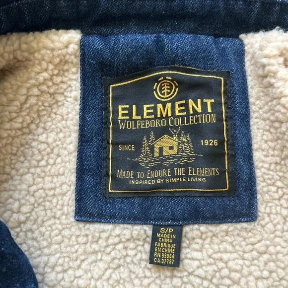 Element Eden Blue Denim and shearling Jacket - Picture 8 of 9